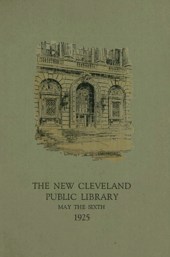 Program from the opening of Main Library, May 6, 1925